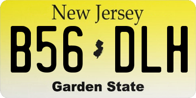 NJ license plate B56DLH