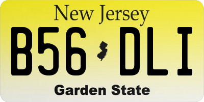 NJ license plate B56DLI