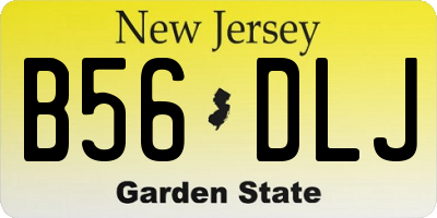 NJ license plate B56DLJ