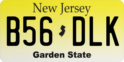 NJ license plate B56DLK