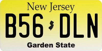 NJ license plate B56DLN
