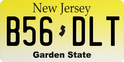 NJ license plate B56DLT
