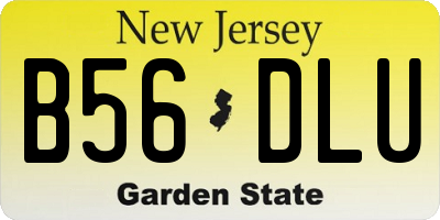 NJ license plate B56DLU