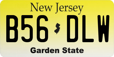 NJ license plate B56DLW