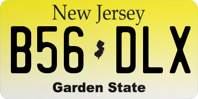 NJ license plate B56DLX