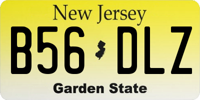 NJ license plate B56DLZ
