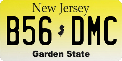 NJ license plate B56DMC