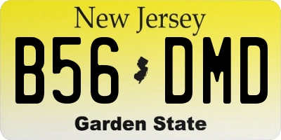 NJ license plate B56DMD
