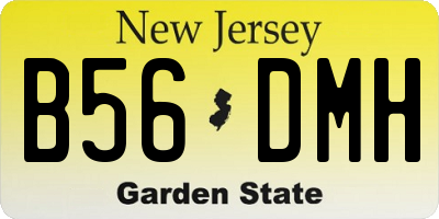 NJ license plate B56DMH