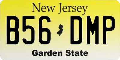 NJ license plate B56DMP