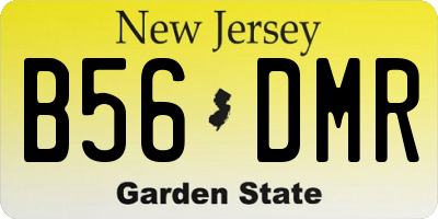 NJ license plate B56DMR