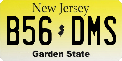 NJ license plate B56DMS