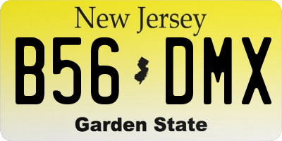 NJ license plate B56DMX