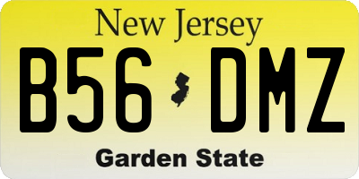 NJ license plate B56DMZ