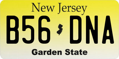 NJ license plate B56DNA
