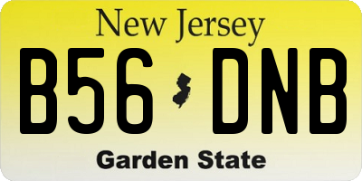 NJ license plate B56DNB