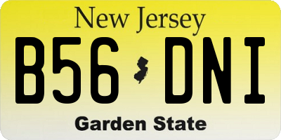 NJ license plate B56DNI