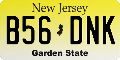 NJ license plate B56DNK