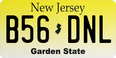 NJ license plate B56DNL
