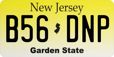 NJ license plate B56DNP