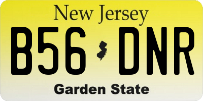NJ license plate B56DNR