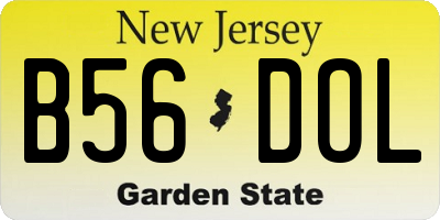NJ license plate B56DOL