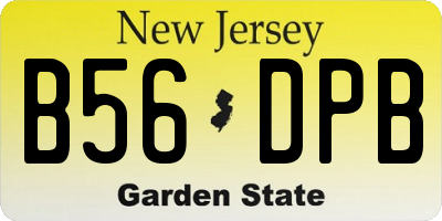 NJ license plate B56DPB