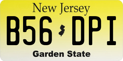 NJ license plate B56DPI