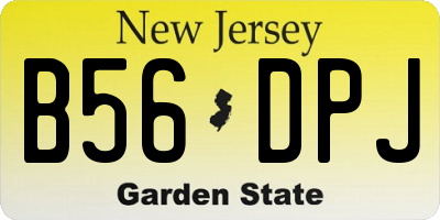 NJ license plate B56DPJ