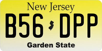 NJ license plate B56DPP