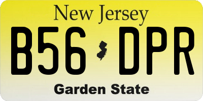 NJ license plate B56DPR
