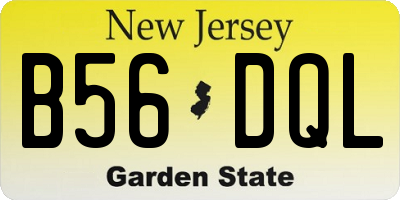 NJ license plate B56DQL