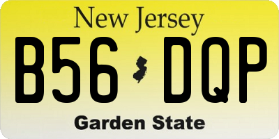 NJ license plate B56DQP