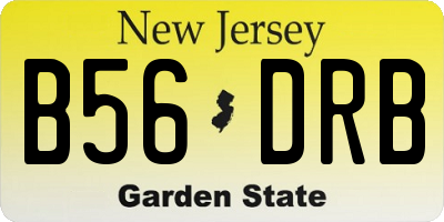 NJ license plate B56DRB