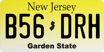 NJ license plate B56DRH