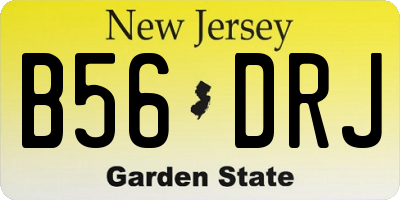 NJ license plate B56DRJ