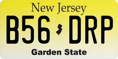NJ license plate B56DRP