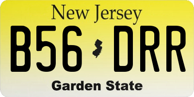 NJ license plate B56DRR