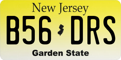 NJ license plate B56DRS