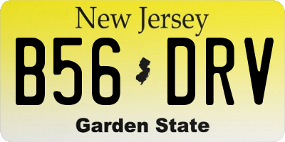 NJ license plate B56DRV