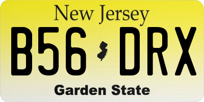 NJ license plate B56DRX