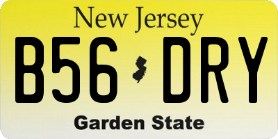 NJ license plate B56DRY