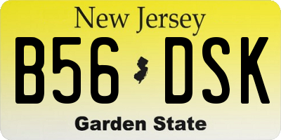 NJ license plate B56DSK