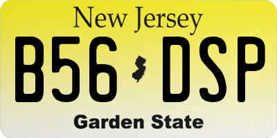 NJ license plate B56DSP