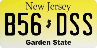 NJ license plate B56DSS
