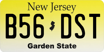 NJ license plate B56DST