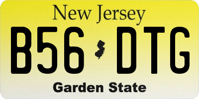 NJ license plate B56DTG