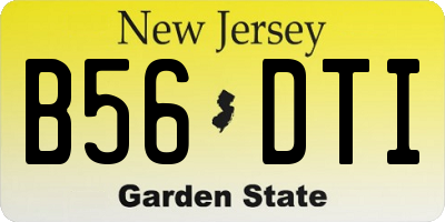 NJ license plate B56DTI