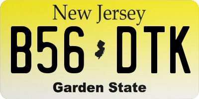 NJ license plate B56DTK
