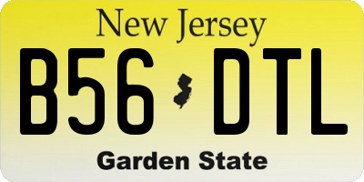 NJ license plate B56DTL
